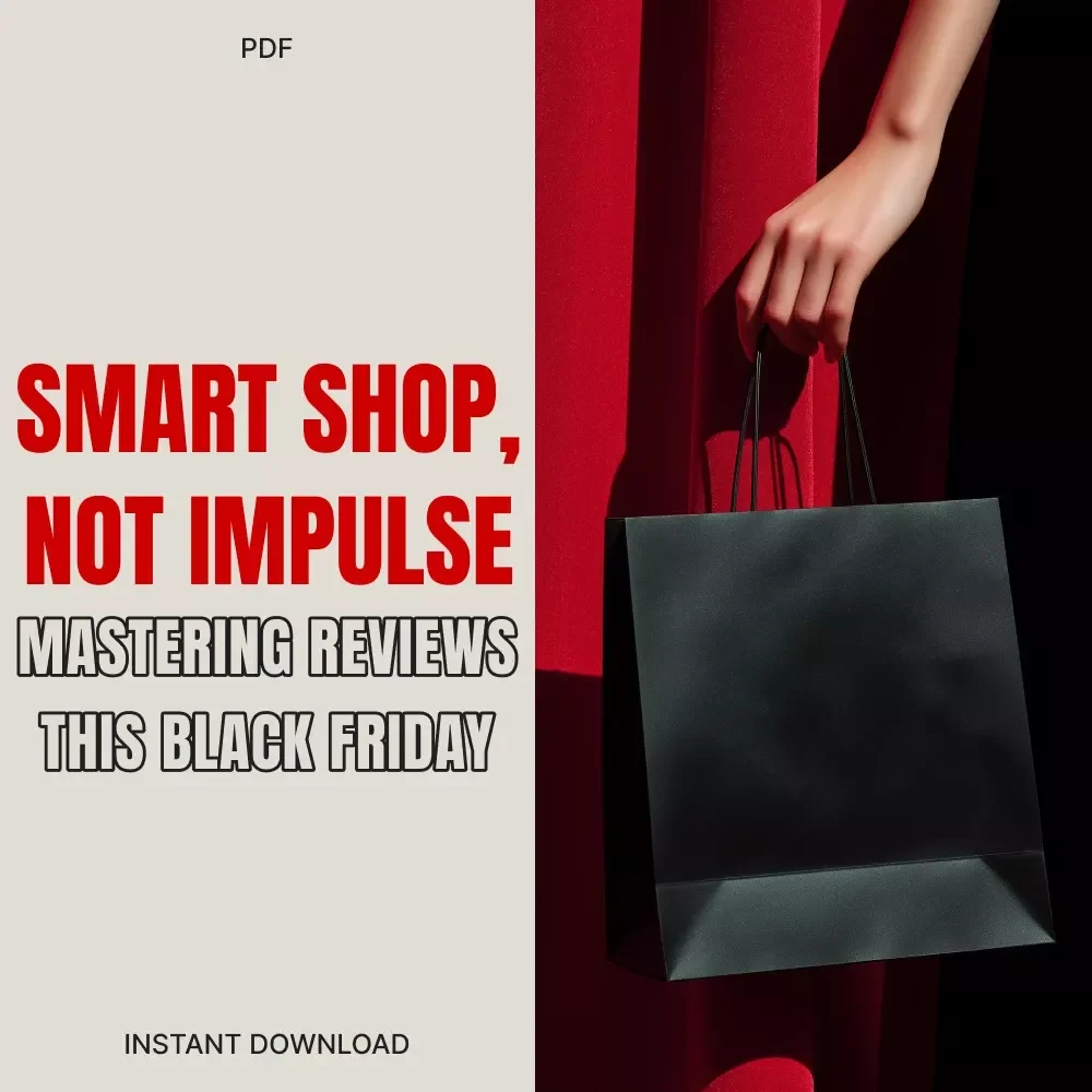 Smart Shop, Not Impulse: Your Guide to Mastering Reviews This Black Friday | Digital eBook for Smart Shoppers | Learn to Decode Reviews, Avoid Scams & Make Confident Buys | Instant Download Guide for Savvy Online Shopping