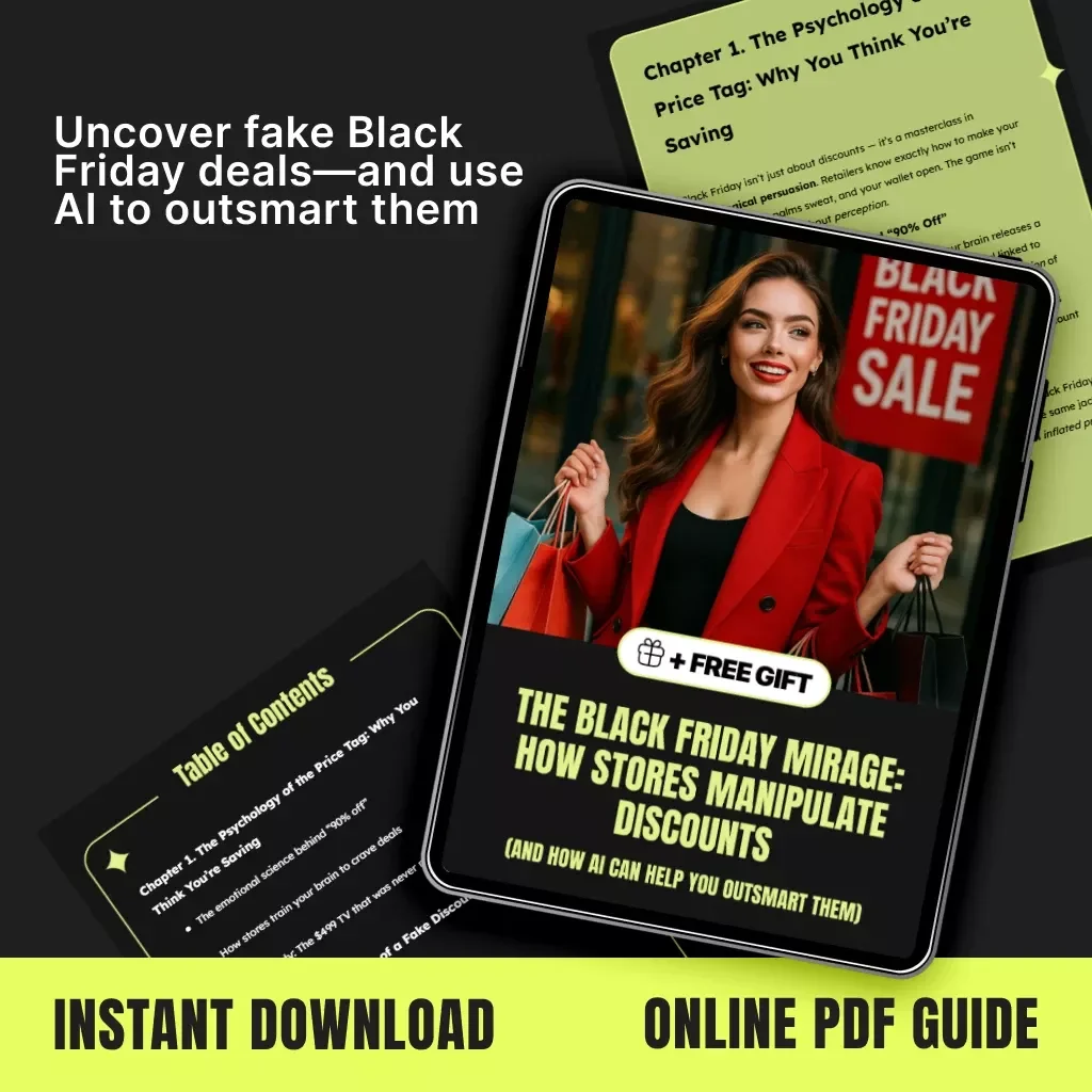 The Black Friday Mirage: How Stores Manipulate Discounts (and How AI Can Help You Outsmart Them) | Digital Guide for Smart Shoppers, Learn how stores manipulate discounts on Black Friday and use AI to uncover real deals