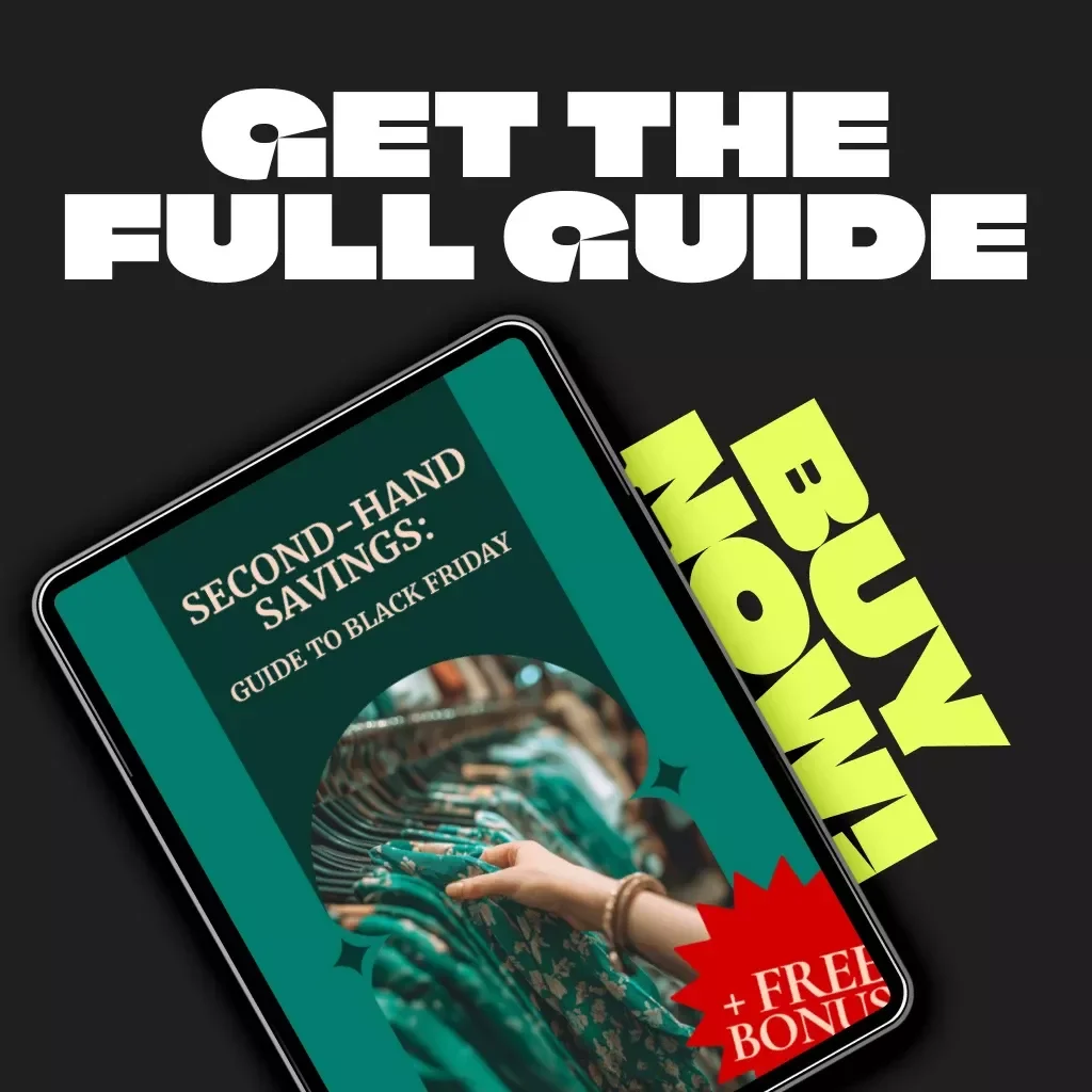 Second-Hand Savings: Guide to Black Friday | How to Buy Second-Hand Items on Black Friday | Sustainable Shopping eBook for Smart Shoppers