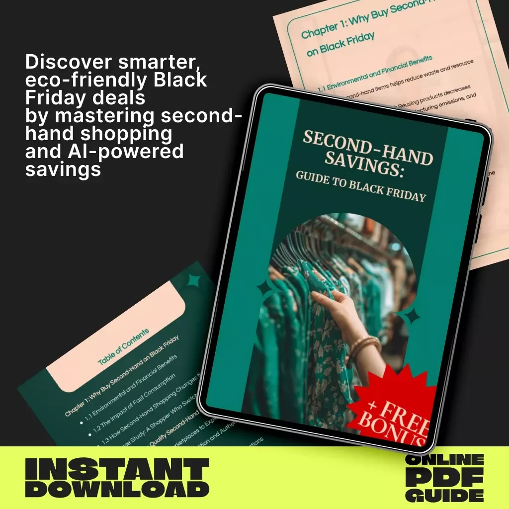 Second-Hand Savings: Guide to Black Friday | How to Buy Second-Hand Items on Black Friday | Sustainable Shopping eBook for Smart Shoppers