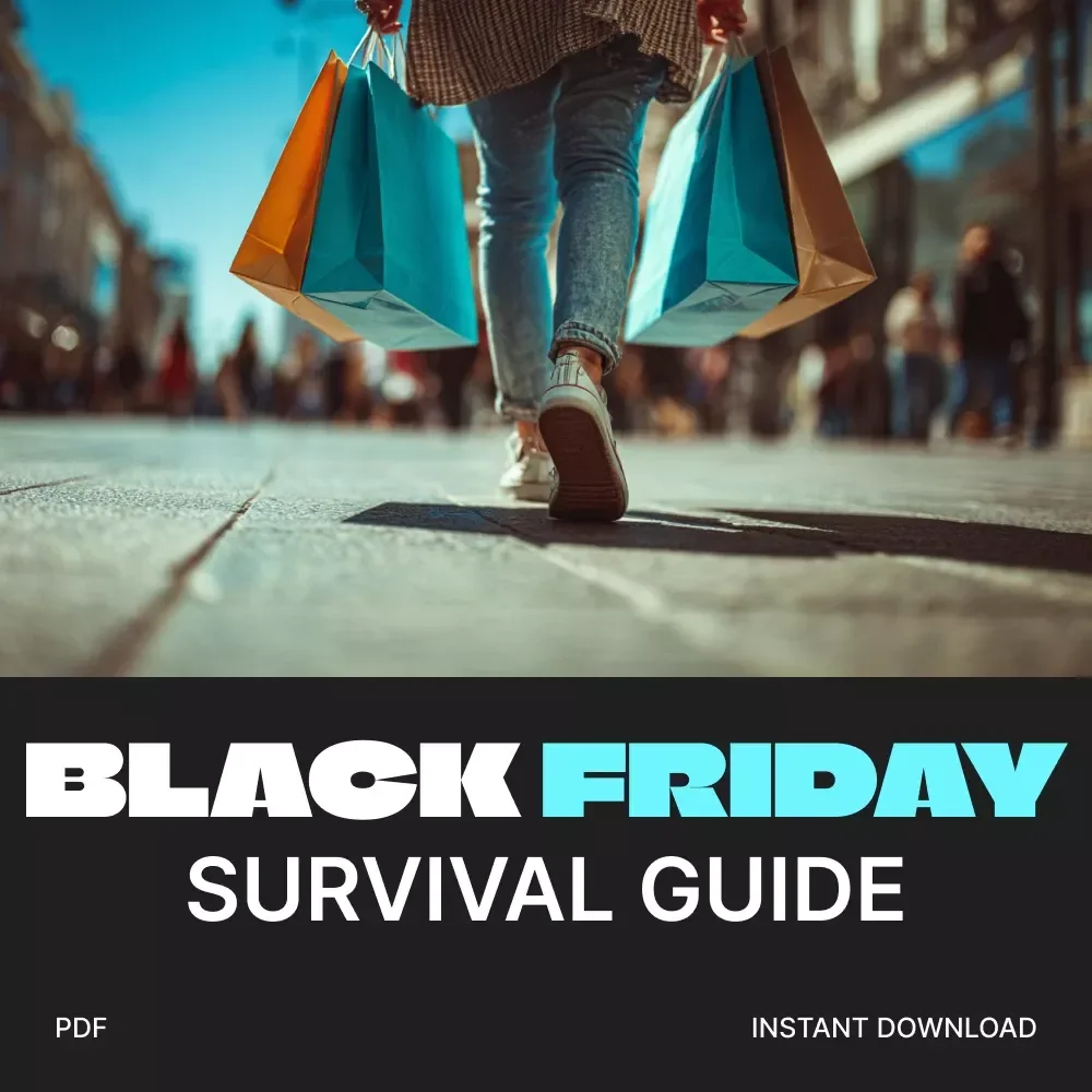 Black Friday Survival Guide | eBook for Smart Shoppers | Tips for Staying Organized During Black Friday Shopping | Printable Digital Download