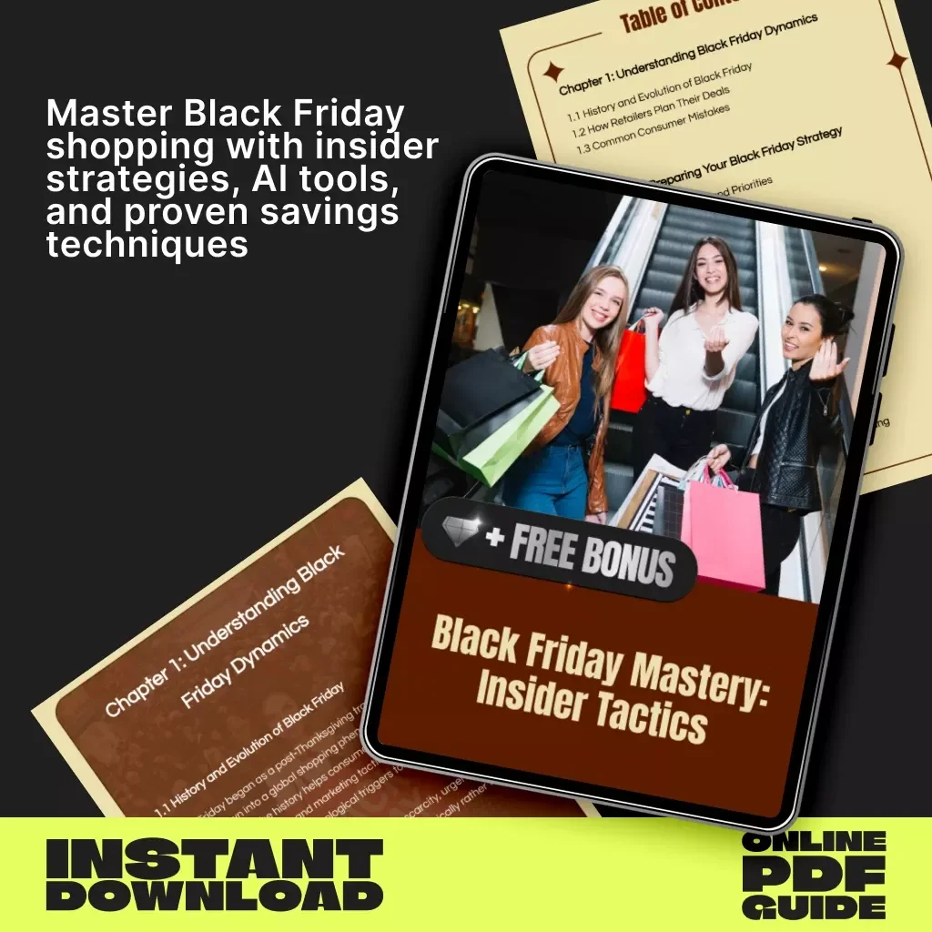 Black Friday Mastery: Insider Tactics | Digital Download eBook & Shopping Strategy Guide for Smart Shoppers, Deal Hunters & Savvy Buyers | Learn AI-Powered Black Friday Hacks