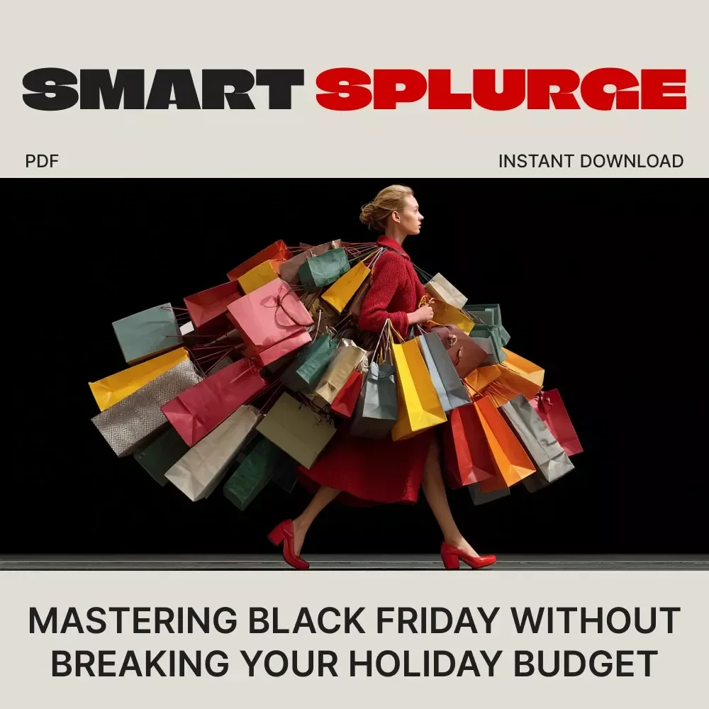 Smart Splurge: Mastering Black Friday Without Breaking Your Holiday Budget | Digital Guide for Savvy Shoppers | Tips for Balancing Black Friday Shopping with Holiday Spending | Printable PDF eBook