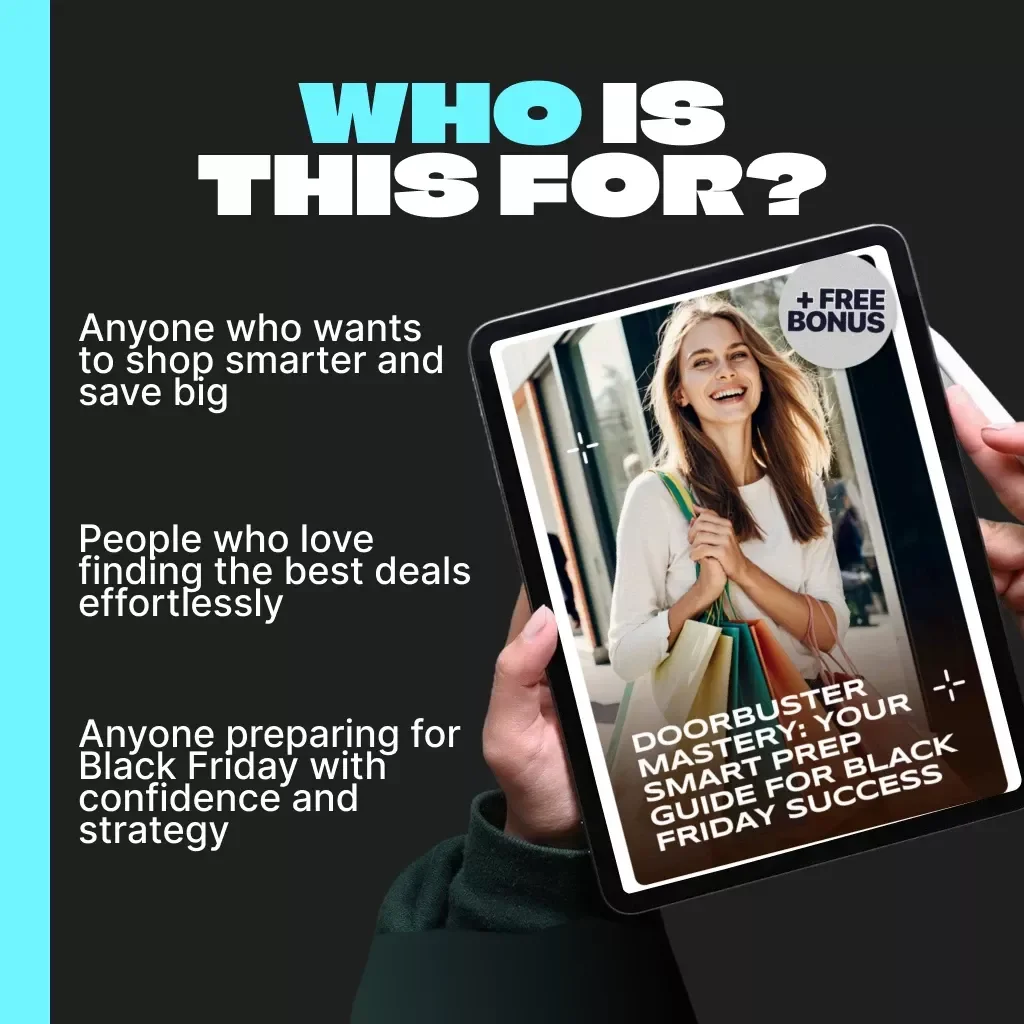 Doorbuster Mastery: Your Smart Prep Guide for Black Friday Success | Digital Download | Black Friday Strategy eBook | AI Shopping Tools | Budget Planning & Deal Tracking Guide | Ultimate Holiday Shopping Planner
