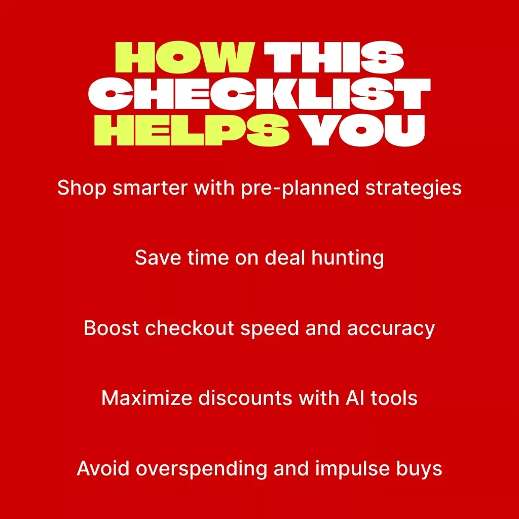 Black Friday Deal Hunter Checklist to Snag It Fast | Printable Checklist for Grabbing Black Friday Deals Fast | Digital Download Guide for Smart Shoppers