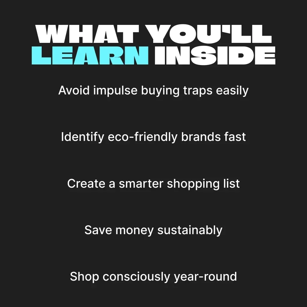 Smart & Sustainable: Your Black Friday Shopping Playbook | Digital Guide for Conscious Consumers | black friday shopping rules for sustainable purchases | Eco-Friendly eBook for Mindful Shoppers