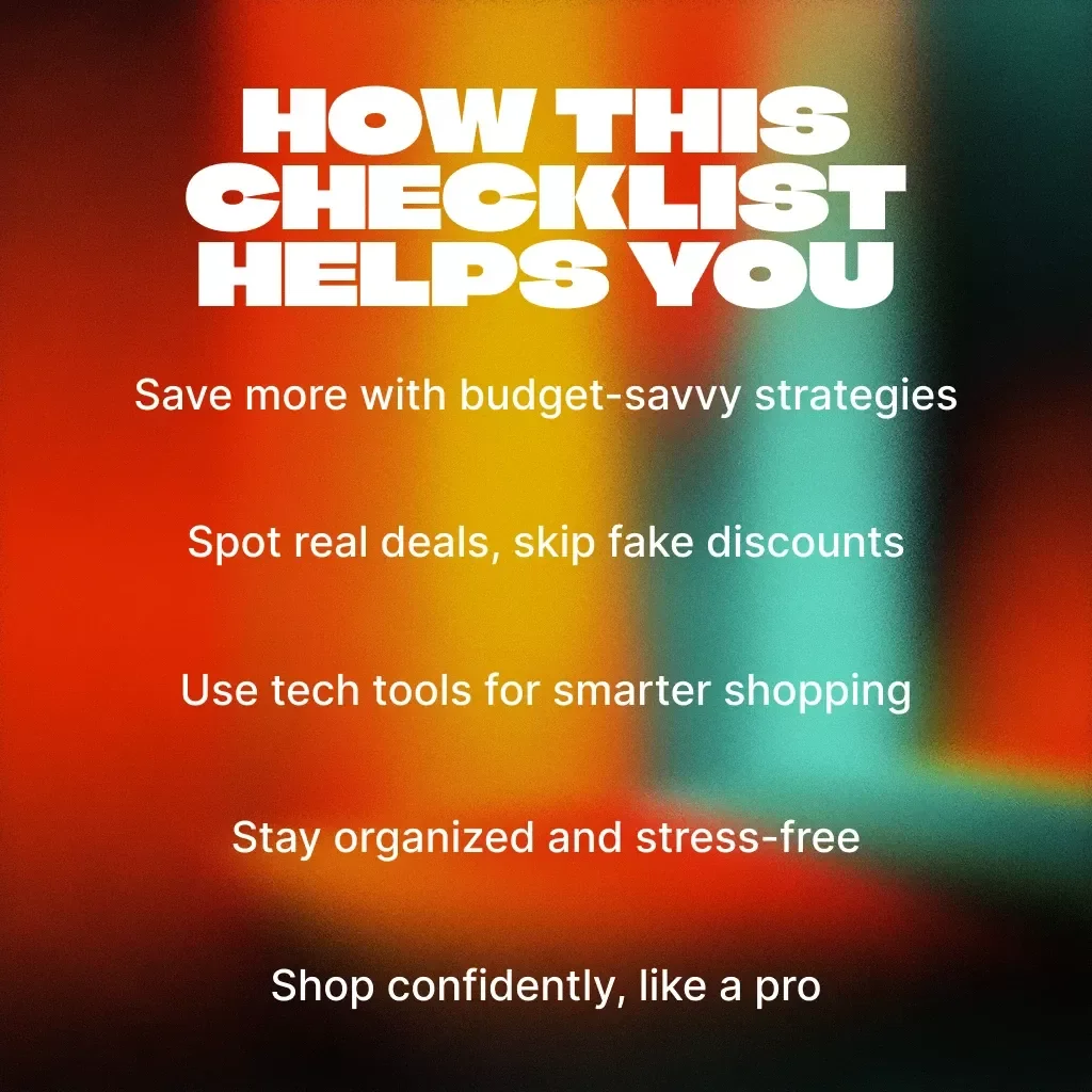 Black Friday Shopping Smarts: Your Ultimate Checklist for a Winning Deal Day | Digital Download | How to Shop Smart During Black Friday | Printable Shopping Guide & Planner
