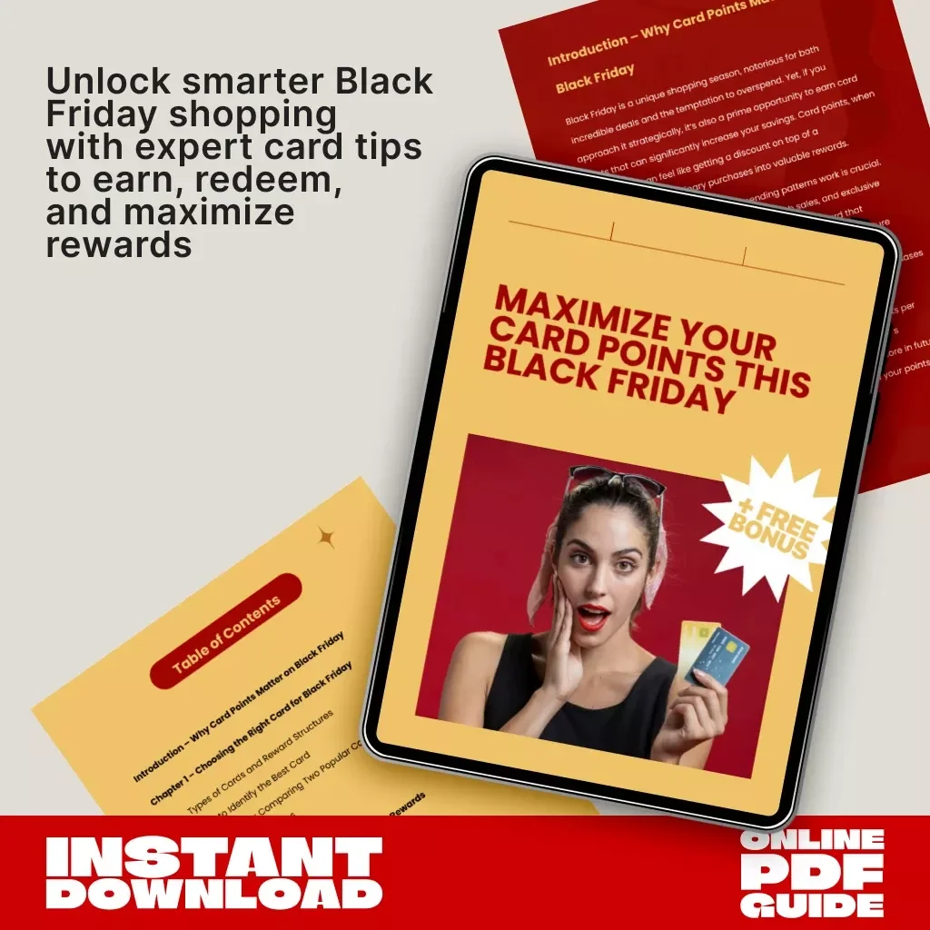 Maximize Your Card Points This Black Friday | Ultimate Guide for Card Points Strategies for Black Friday | Digital Download for Smart Shoppers