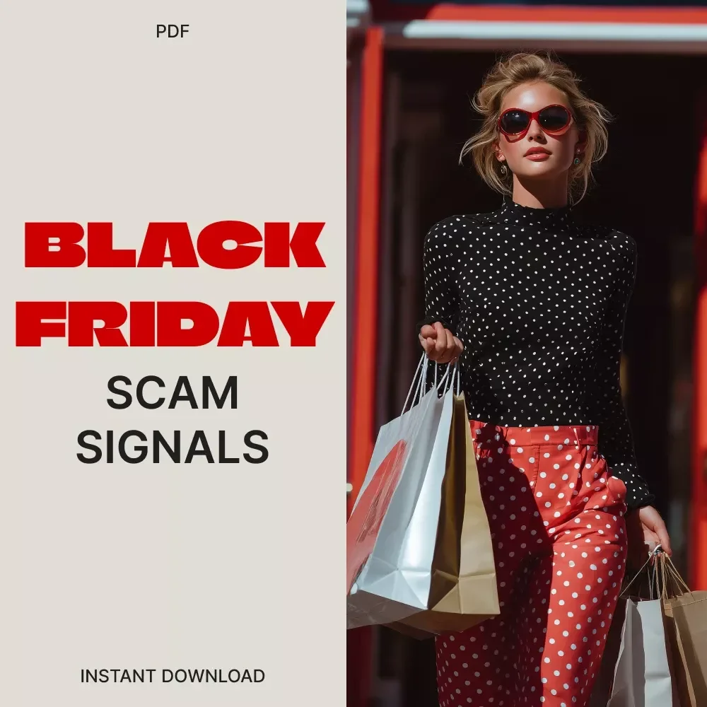 BLACK FRIDAY SCAM SIGNALS CHECKLIST | Digital Download | Online Shopping Safety Guide | Holiday Shopping Protection eBook | Cybersecurity Tips for Smart Buyers | Anti-Scam Printable PDF