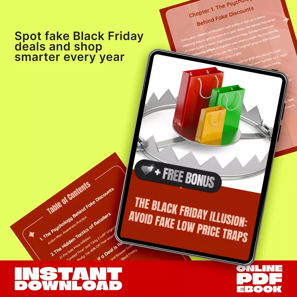 The Black Friday Illusion: Avoid Fake Low Price Traps | Digital eBook Guide on Avoiding Fake Low Price Traps During Black Friday | Smart Shopping Strategy, Awareness & AI Tools