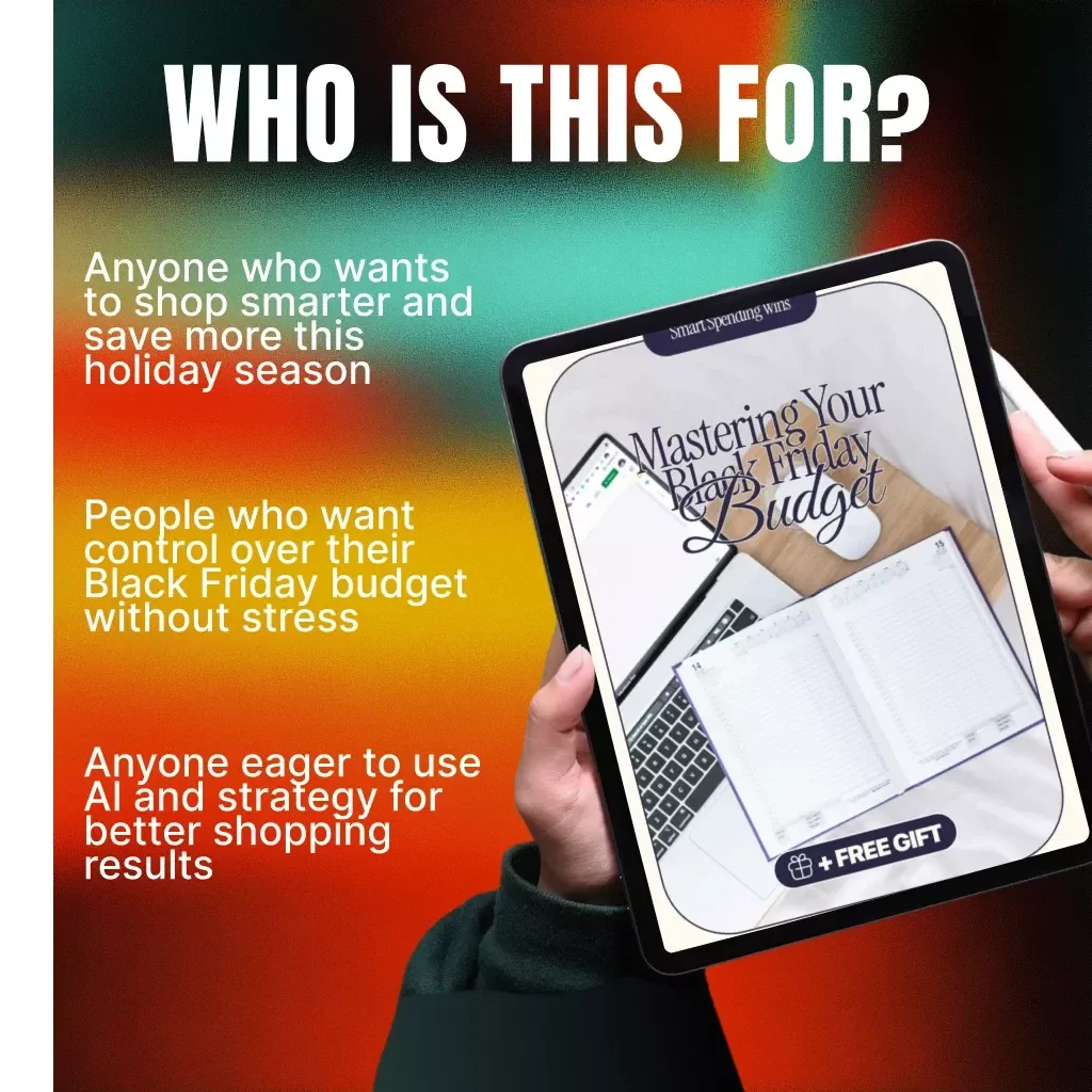 Smart Spending Wins: Mastering Your Black Friday Budget | Digital Guide, eBook & Checklist for Smart Holiday Shopping, AI Deal Finder & Budget Planner
