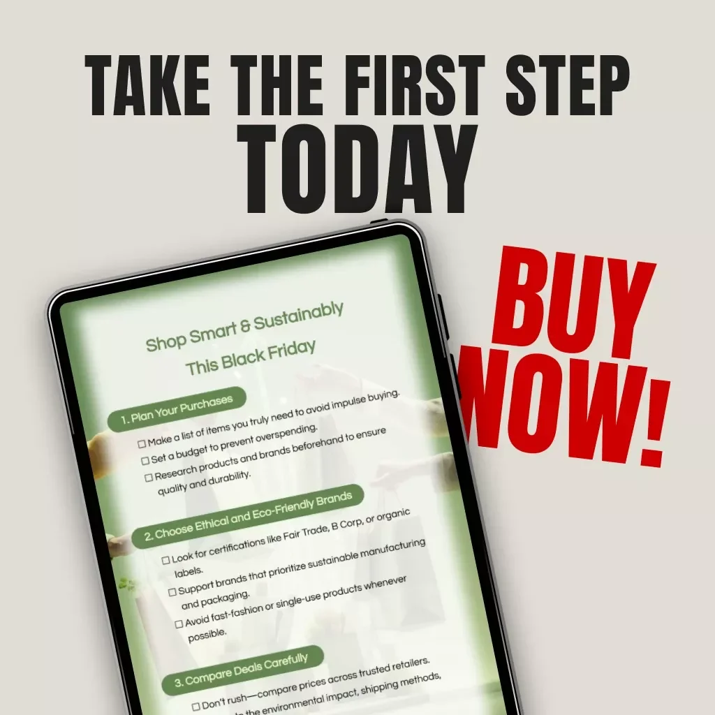 Shop Smart & Sustainably This Black Friday | Eco-Friendly Shopping Guide, Ethical Gift Ideas, Budget Planner, Sustainable Deals eBook, Digital Download for Conscious Consumers