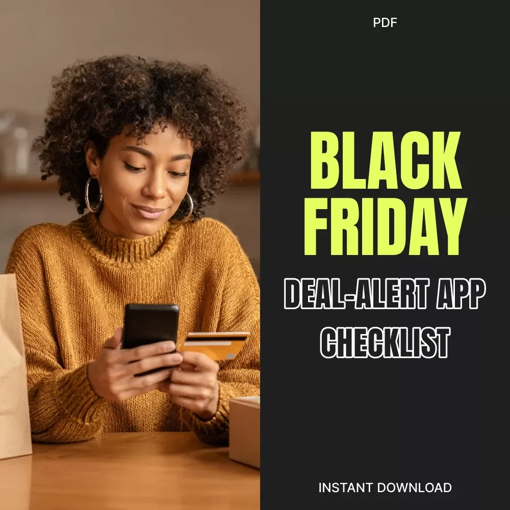 The Ultimate Black Friday Deal-Alert App Checklist | Best Apps for Black Friday Deal Alerts | Digital Download for Smart Shoppers & Bargain Hunters