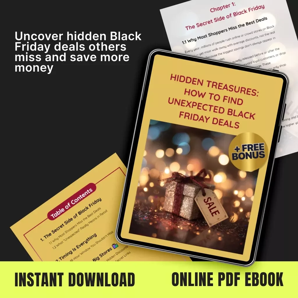 Hidden Treasures: How to Find Unexpected Black Friday Deals | Ultimate eBook Guide for Smart Shoppers | Discover Hidden Discounts, Secret Links & AI Tools for Exclusive Savings