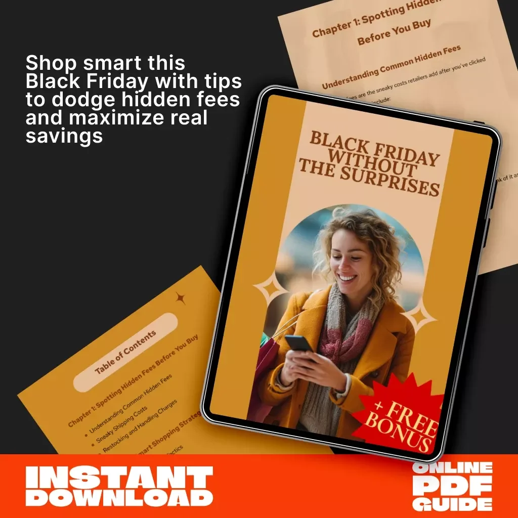 Black Friday Without the Surprises | Ultimate Guide to How to Avoid Hidden Fees During Black Friday Sales, Digital Download, Smart Shopping eBook