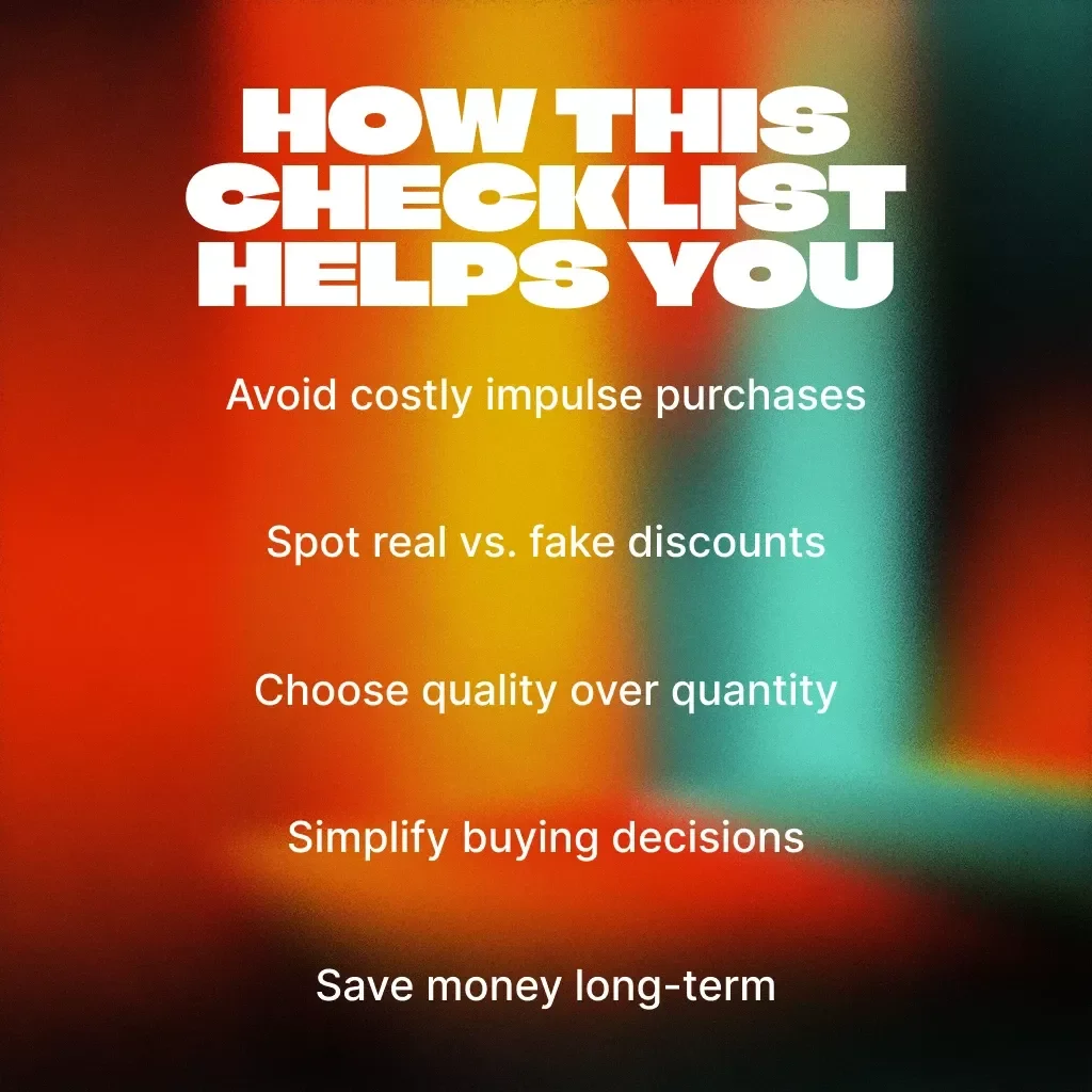Black Friday Brain Boost: Your Checklist for Smart, Long-Term Purchases | Digital Download | Printable Checklist for Mindful Shopping & Financial Wellness | Why You Should Consider the Long-Term Value of Black Friday Purchases