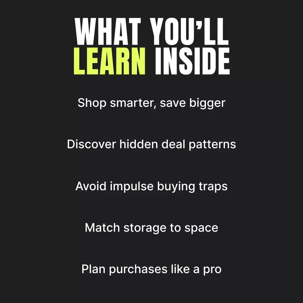 Maximize Your Space and Savings This Black Friday | Home Storage Buying Guide | Best Time to Buy Home Storage on Black Friday | Digital Download eBook for Smart Shoppers