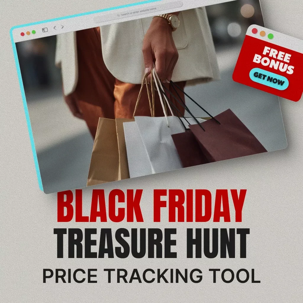 Black Friday Treasure Hunt: Your Price Tracking Tool Checklist! | Ultimate Black Friday Shopping Guide | Digital Download eBook & Checklist for Smart Shoppers