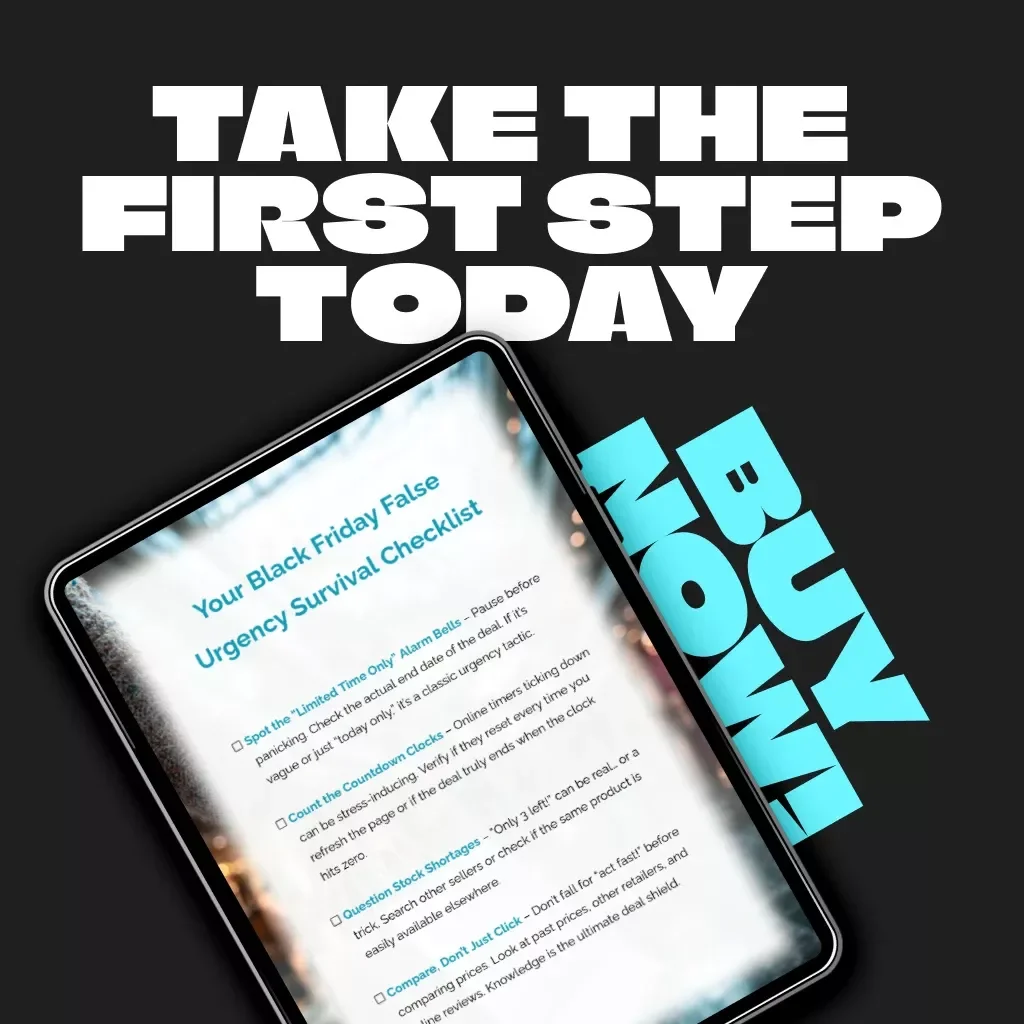 Your Black Friday False Urgency Survival Checklist | Digital Download Guide to How to Recognize False Urgency Tactics During Black Friday Sales, Stay Smart, and Shop Confidently