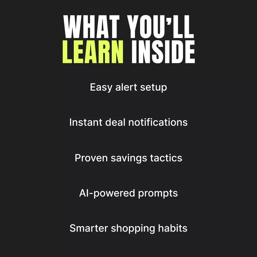 Smart Shopper Secrets: Set Price Alerts That Actually Work | Digital Guide for Budget-Savvy Buyers | How to Set Smart Price Alerts for Items You Want | AI Deal Tracker & Savings Strategy eBook