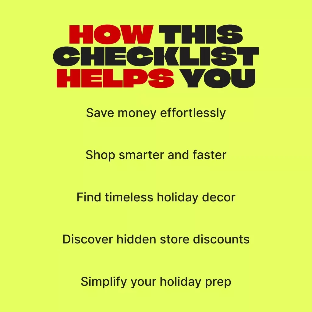 Your Black Friday Decor & Gift Wrap Checklist | Smart Ways to Buy Seasonal Decor & Gift Wrap on Black Friday | Printable Holiday Shopping Planner, Digital Download Guide