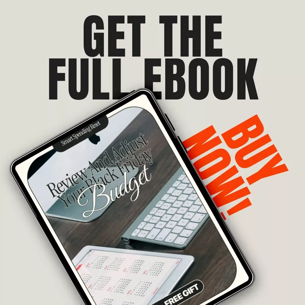 Smart Spending Reset: Review and Adjust Your Black Friday Budget | Digital Budget Planner, AI Spending Guide, Financial Reset Workbook, Money Management Checklist