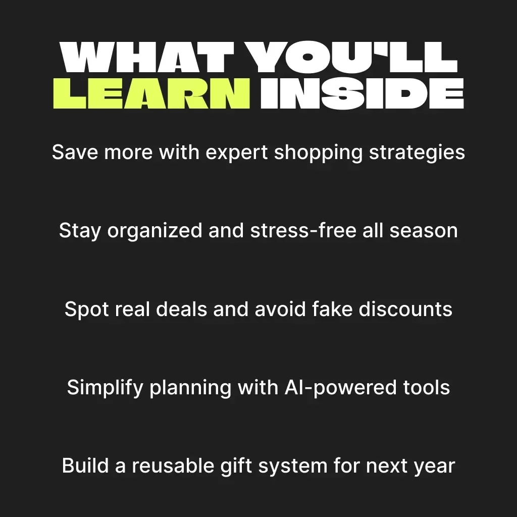 Mastering Your Holiday Gift Planning Before Black Friday | Ultimate How to Plan Holiday Gifts During Black Friday eBook for Stress-Free Shopping