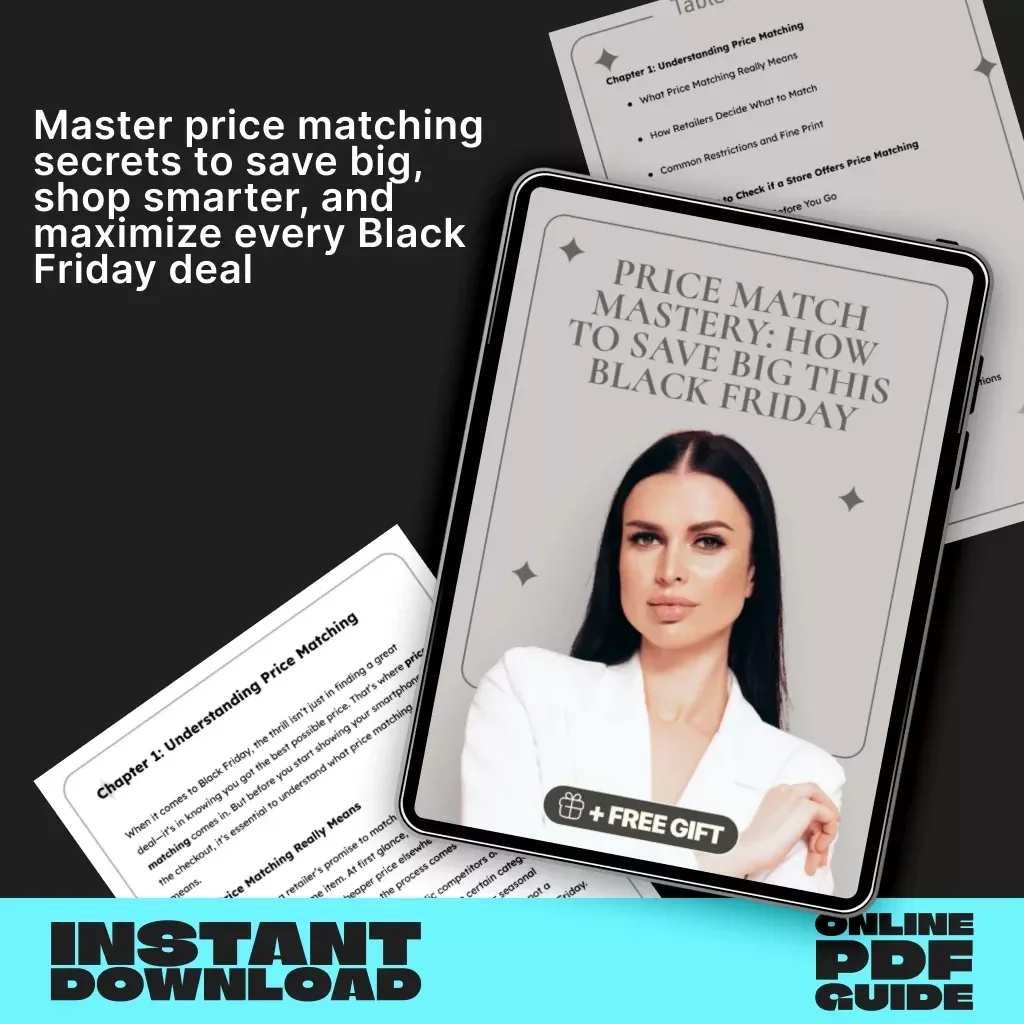 Price Match Mastery: How to Save Big This Black Friday | Digital Guide, eBook, Checklist for Smart Shoppers, Holiday Savings & AI Deal Tracking