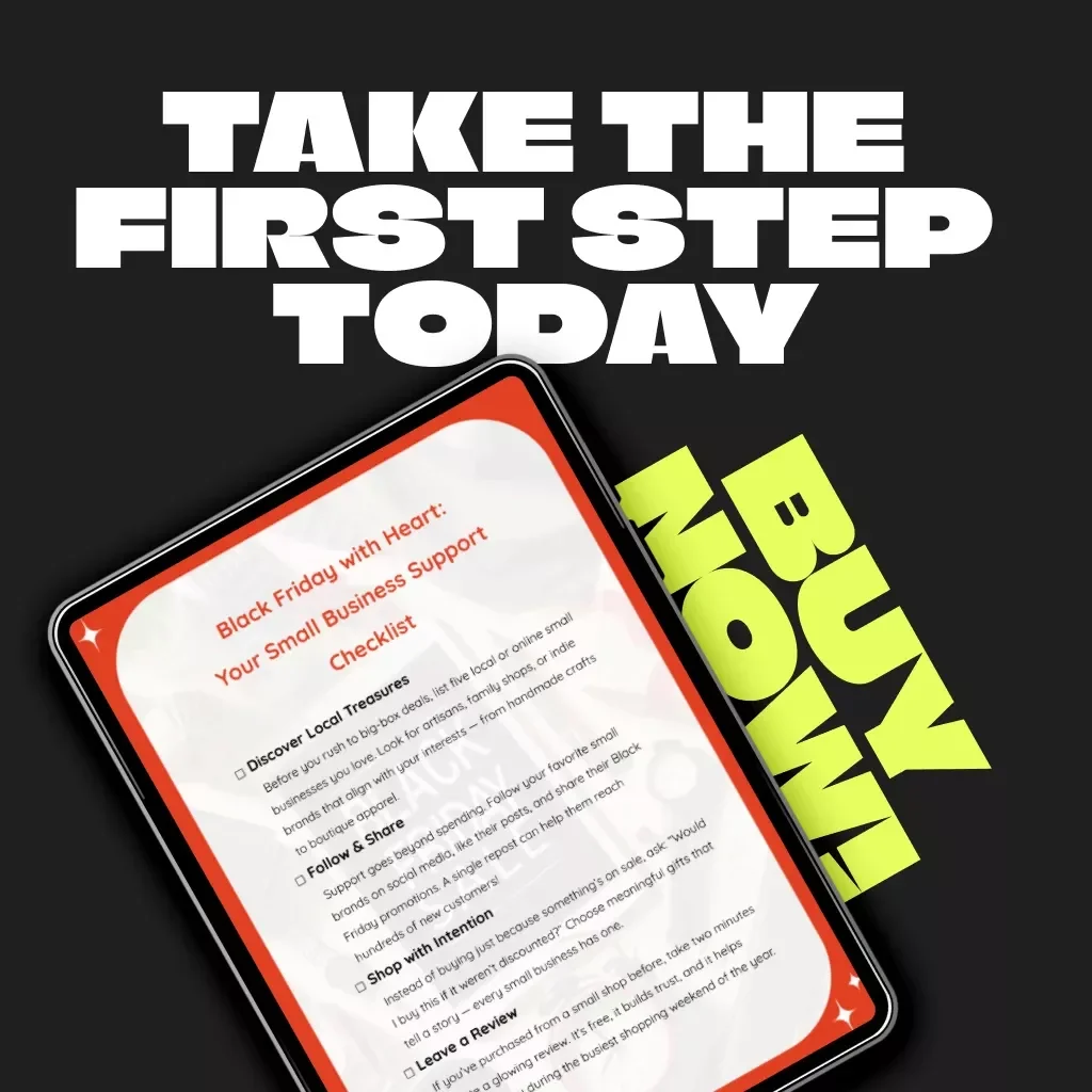 Black Friday with Heart: Your Small Business Support Checklist | Printable Guide, Small Business eBook, Support Local Shopping, Digital Download