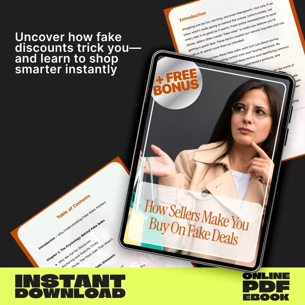 How Sellers Make You Buy on Fake Deals – eBook Guide to Spotting How Sellers Run Fake Sales | Learn to Identify Fake Discounts, Misleading Flash Sales & Smart Shopping Tactics
