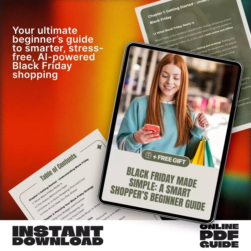 Black Friday Made Simple: A Smart Shopper’s Beginner Guide | Digital Download for Smart Black Friday Planning | Beginner’s Guide to Black Friday Shopping eBook