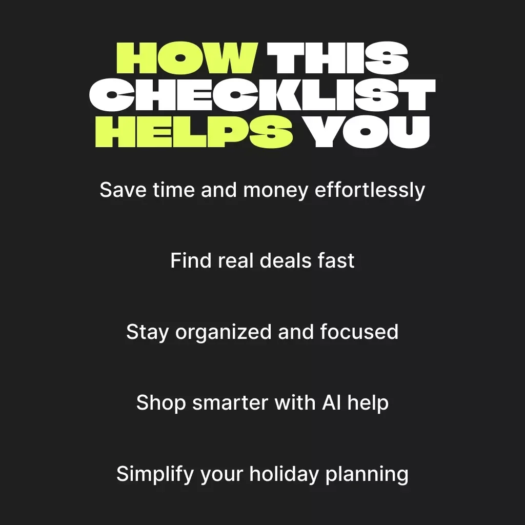Black Friday Gift Shopping Game Plan | Printable Holiday Checklist | Digital Download Guide on How to Shop for Gifts During Black Friday | Budget & Deal Planning Worksheet