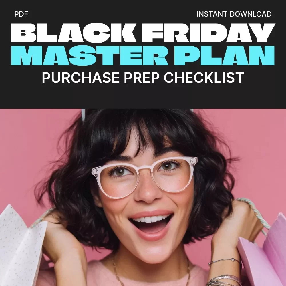 Black Friday Master Plan: Your Ultimate Purchase Prep Checklist | Digital Download | How to Plan Purchases Around Black Friday Guide for Smart Shoppers