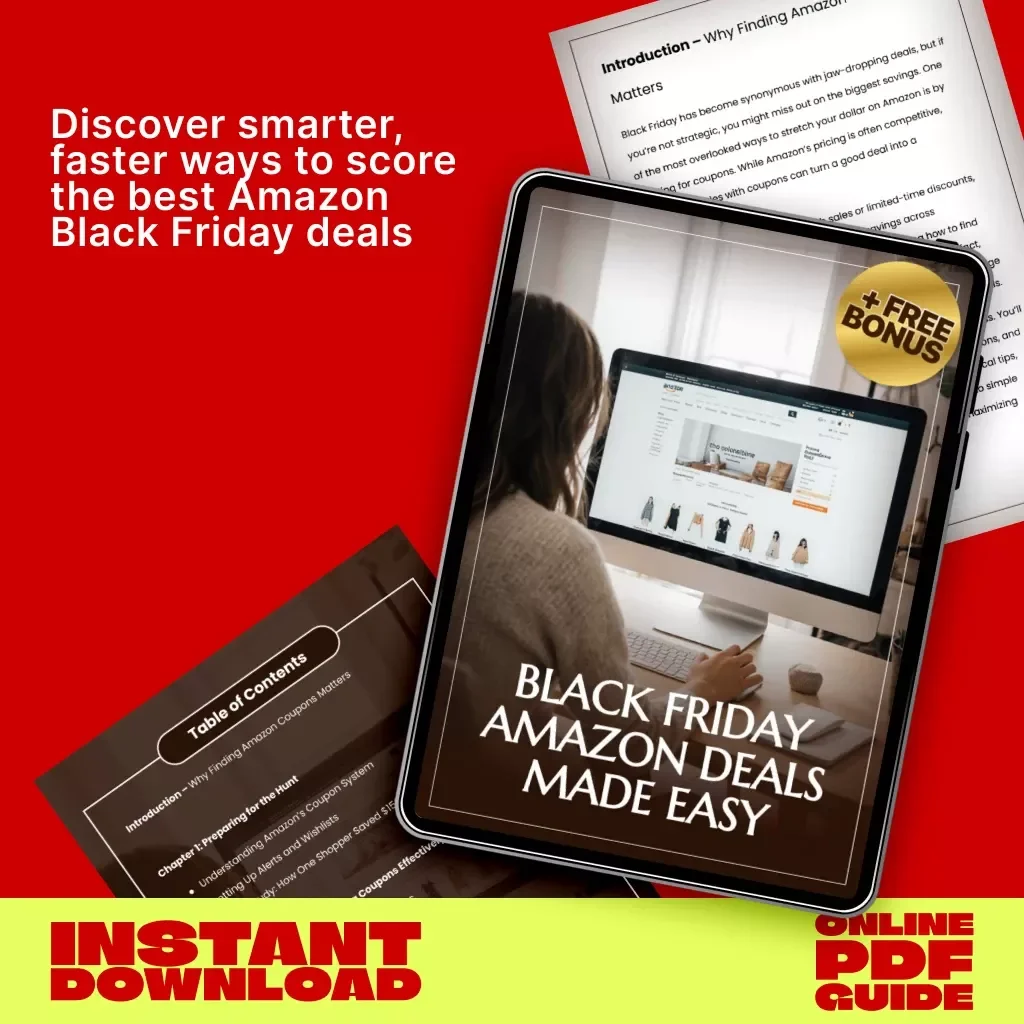Black Friday Amazon Deals Made Easy | Digital Guide for Smart Shoppers | Learn How to Find Amazon Coupons for Black Friday & Save Big