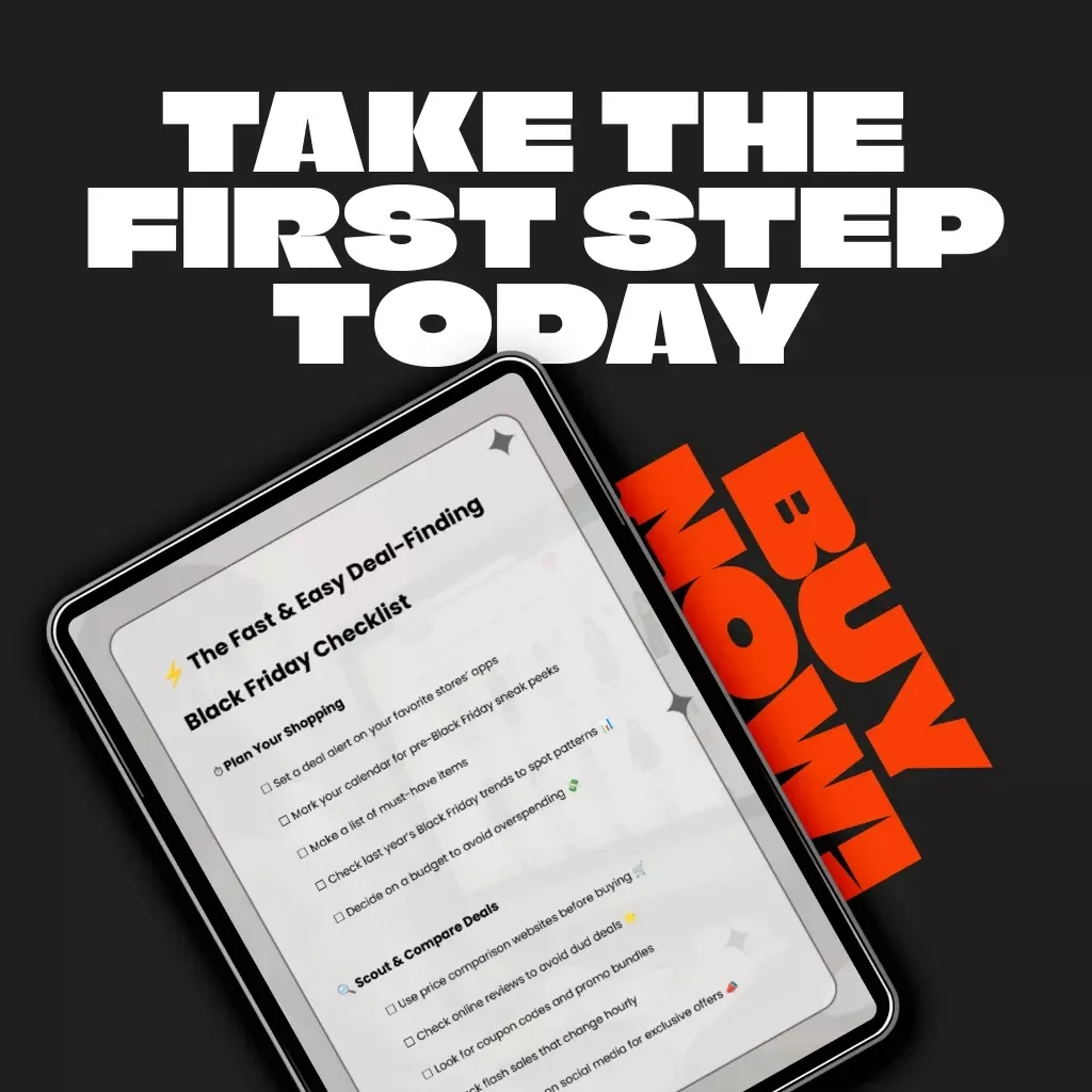 The Fast & Easy Deal-Finding Black Friday Checklist | How to Find Black Friday Deals Fast and Easy | Digital Download Shopping Guide & Planner