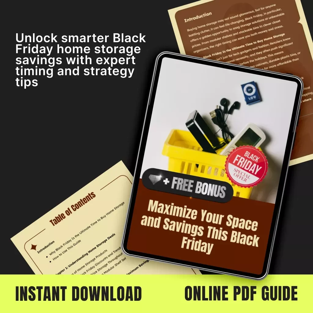 Maximize Your Space and Savings This Black Friday | Home Storage Buying Guide | Best Time to Buy Home Storage on Black Friday | Digital Download eBook for Smart Shoppers