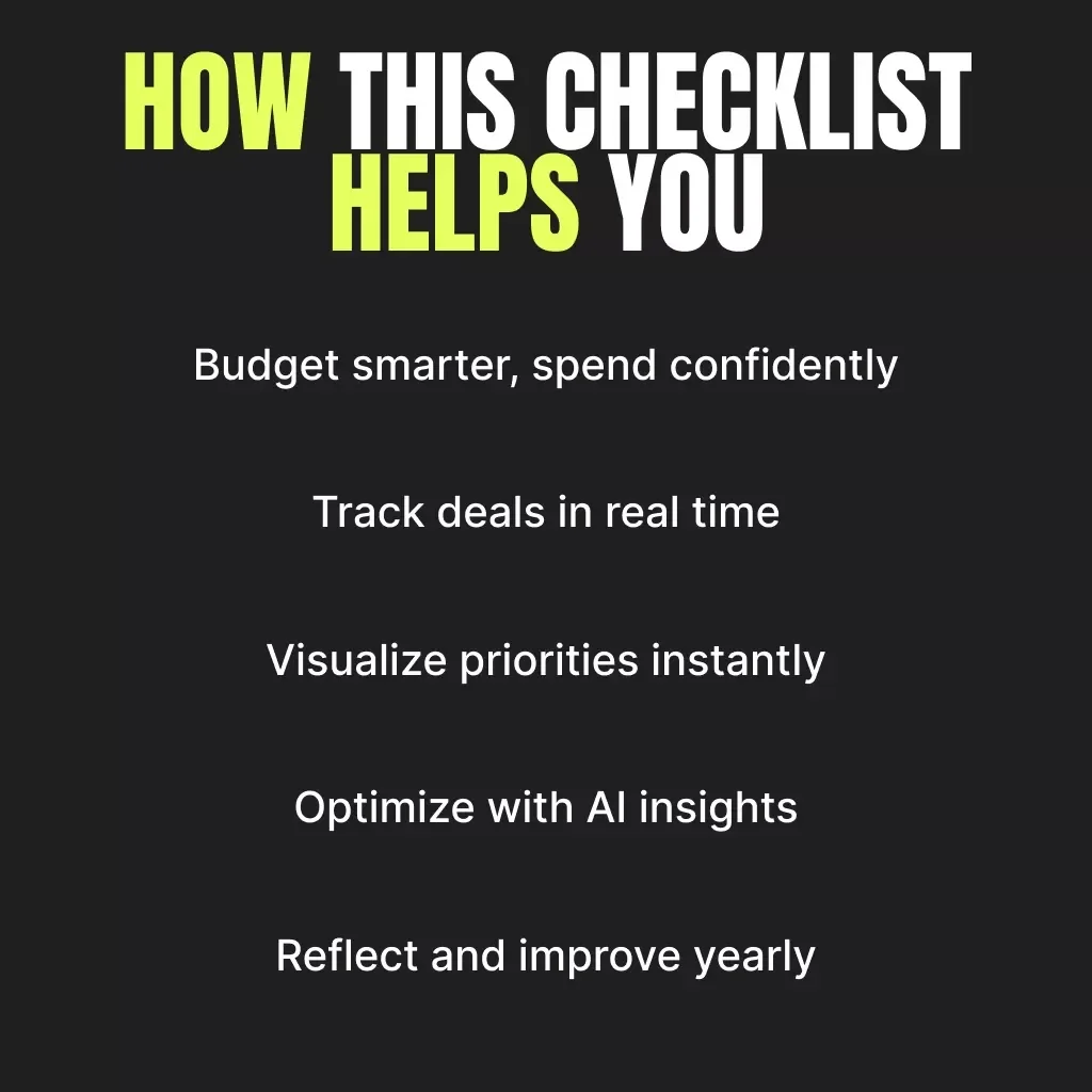 Spreadsheet Your Way to Black Friday Savings | Digital Black Friday Budget Checklist | How to Use Spreadsheets for Black Friday Shopping Budgets | Smart Money Tracker for Deals and Discounts