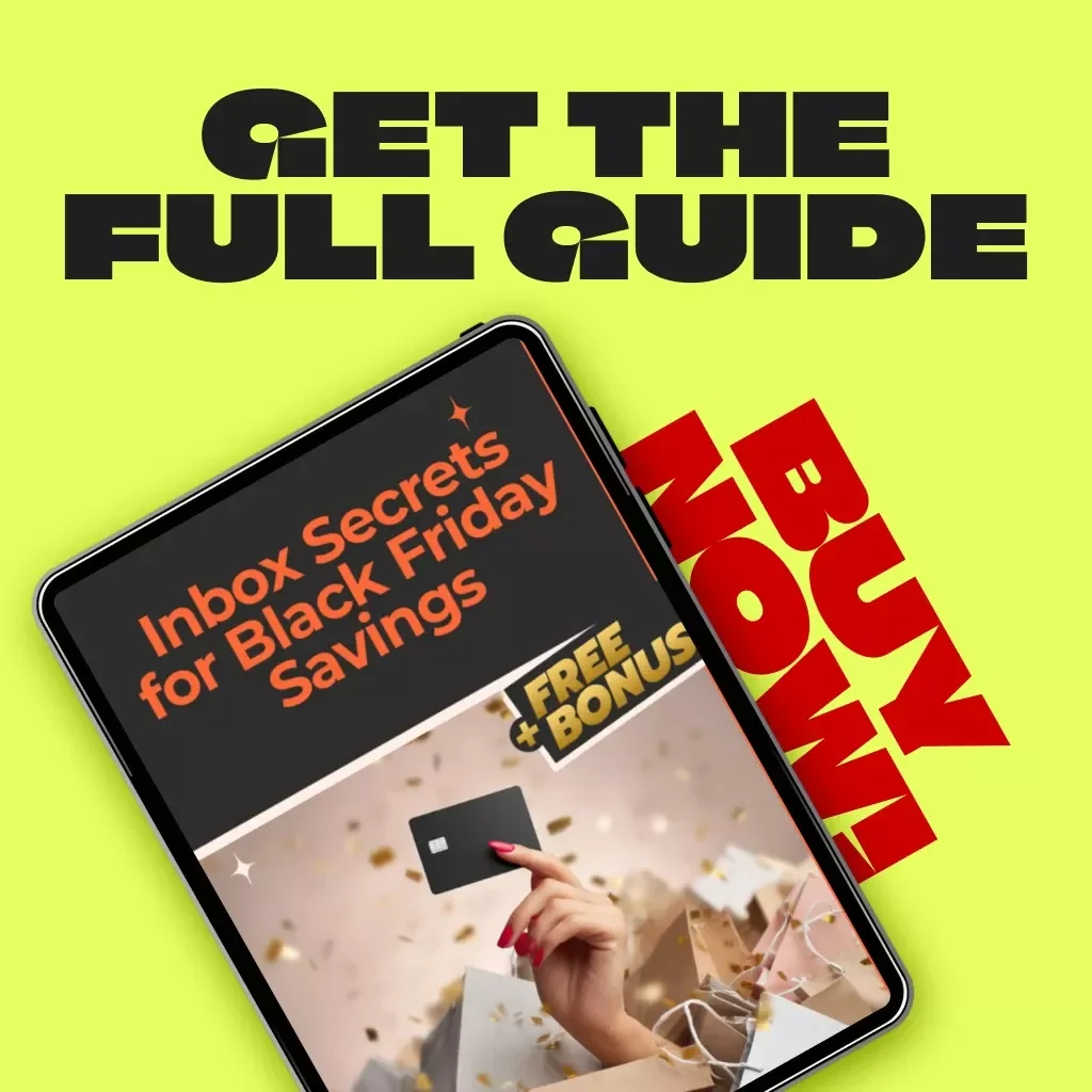 Inbox Secrets for Black Friday Savings | Digital Guide for Smart Shoppers | Black Friday Deals eBook | Holiday Shopping Strategy PDF | Instant Download