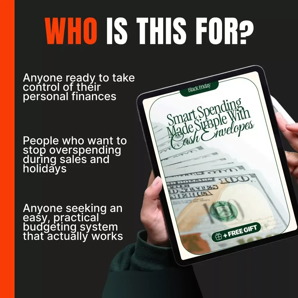 Smart Spending Made Simple with Cash Envelopes | Budget Planner eBook | Black Friday Budgeting Guide | Digital Download | Money-Saving Checklist | AI Budget Prompts