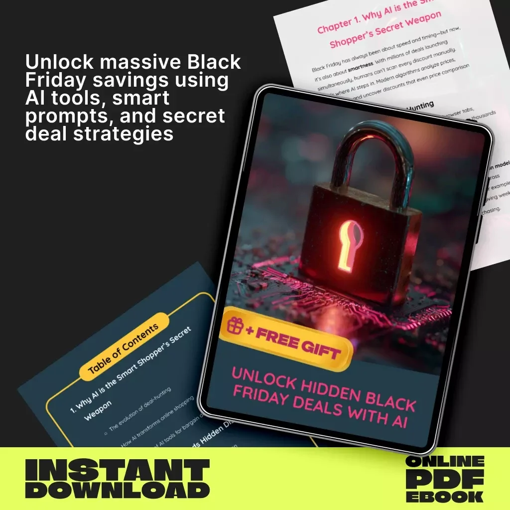 Unlock Hidden Black Friday Deals with AI | How to Use AI to Find Hidden Black Friday Deals | Digital eBook Guide for Smart Shoppers