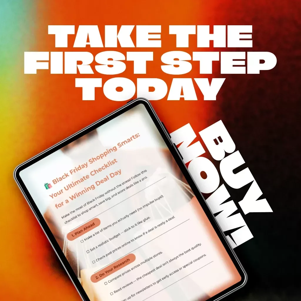 Black Friday Shopping Smarts: Your Ultimate Checklist for a Winning Deal Day | Digital Download | How to Shop Smart During Black Friday | Printable Shopping Guide & Planner