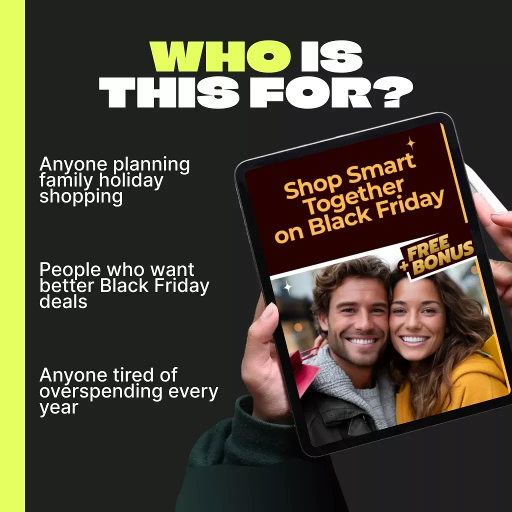 Shop Smart Together on Black Friday | How to Teach Family Members to Shop Smart on Black Friday | Printable Digital Guide for Smarter Family Shopping