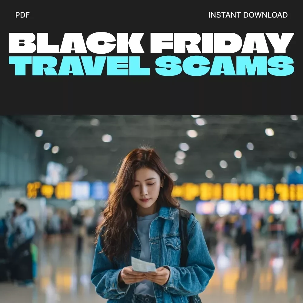 Black Friday Travel Scams | Digital eBook on Why You Should Be Cautious of Fake Travel Deals on Black Friday | Smart Traveler’s Guide to Avoiding Holiday Scams and Finding Legitimate Deals