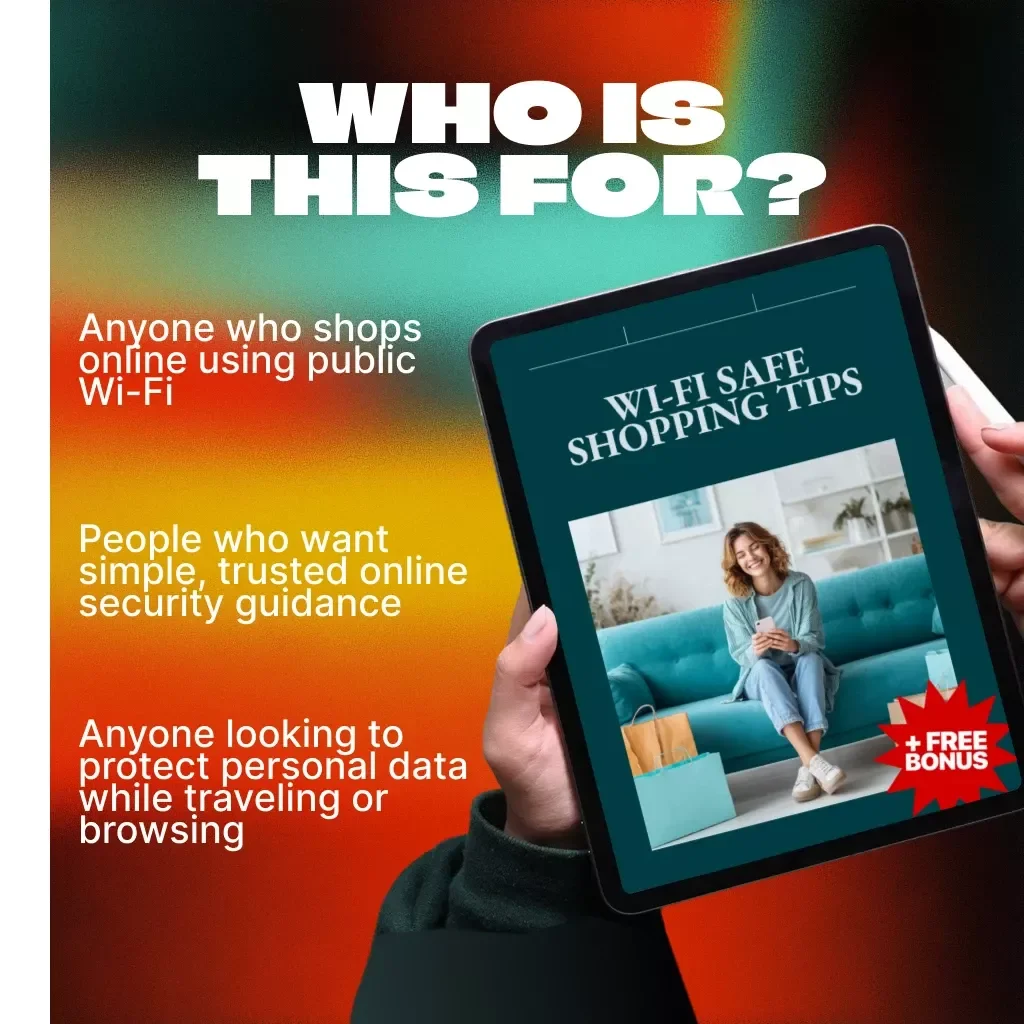 Wi-Fi Safe Shopping Tips | Digital Cybersecurity eBook, Online Shopping Safety Guide, VPN, Passwords & AI Prompts for Secure Purchases on Public Wi-Fi