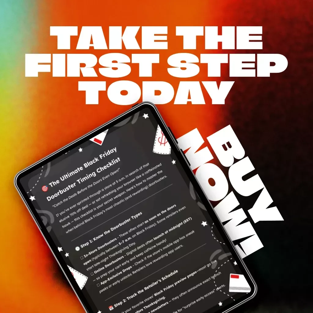 The Ultimate Black Friday Doorbuster Timing Checklist | Digital Download eBook Guide for Black Friday Shopping, Early Access, and Deal Tracking Strategy