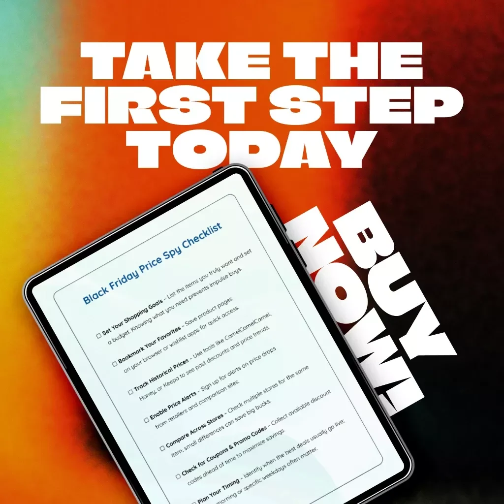 Black Friday Price Spy Checklist | Digital Download | How to Track Prices Ahead of Black Friday | Smart Shopping Planner & Budget Guide