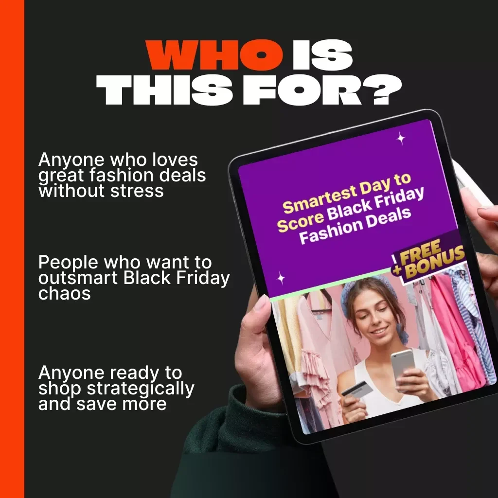 Smartest Day to Score Black Friday Fashion Deals | Digital Guide for Shoppers | Black Friday eBook | Smart Shopping Strategy for Fashion Lovers