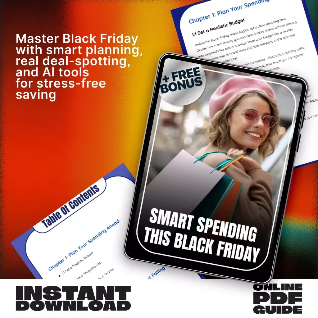 Smart Spending This Black Friday | Digital Guide on How to Avoid Overspending During Black Friday | Budget Planning, Deal Spotting & AI Shopping Tips