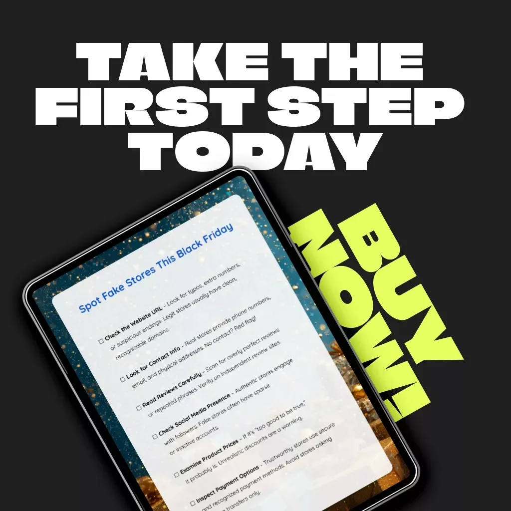 Spot Fake Stores This Black Friday | Printable Checklist | Digital Download | How to Avoid Fake Stores Online | Cyber Monday Shopping Safety Guide