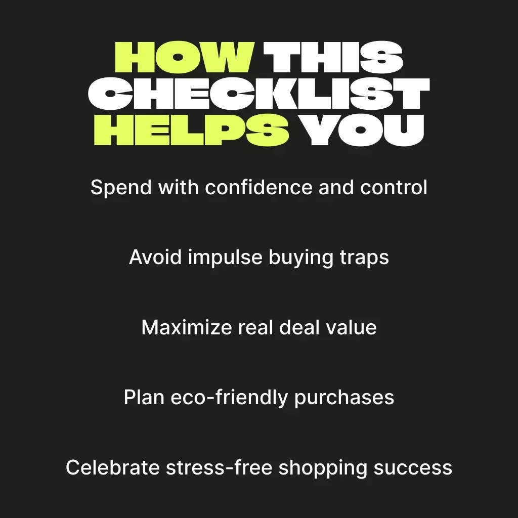 Black Friday Smart Spree Checklist | Printable Digital Download | Holiday Shopping Budget Planner | Money-Saving Guide for Smart Shoppers
